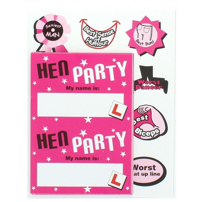 Hen Night Sticker Pack (8 set)