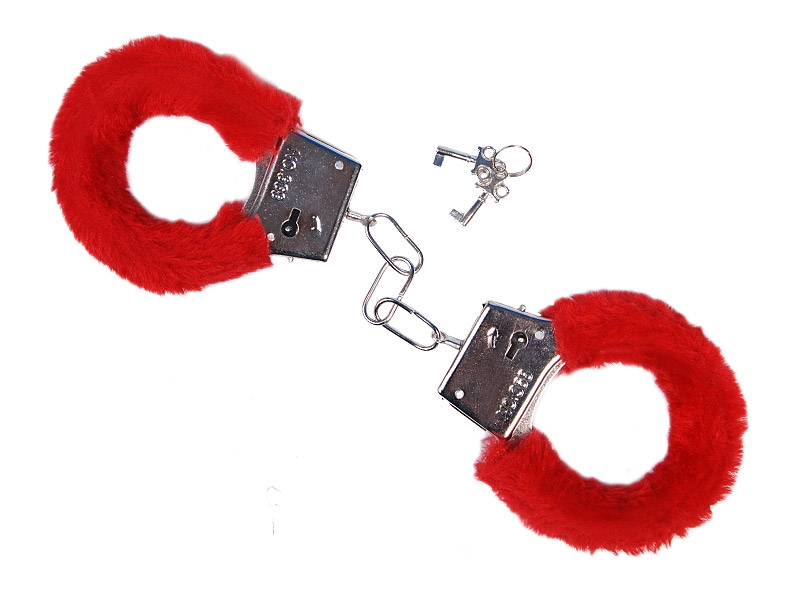 Handcuffs With Fur Red