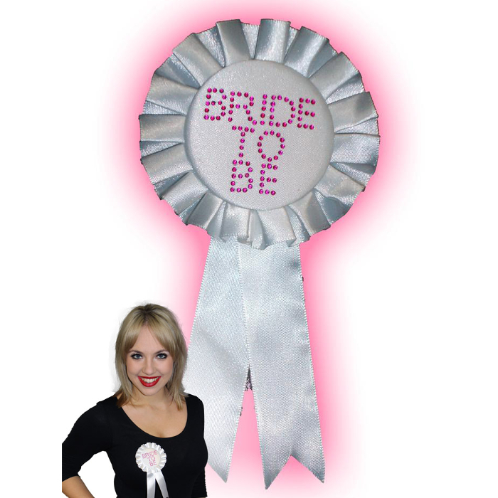 Bride to be White Rosette