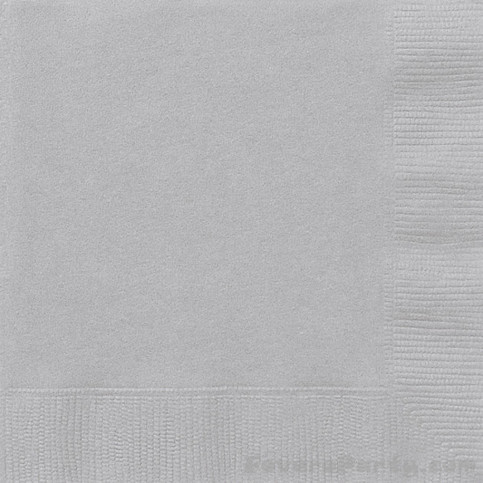 20 Napkins Silver 33X33cm